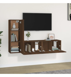 Ensemble de meubles TV 3 pcs Chêne marron Bois d'ingénierie