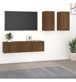 Ensemble de meubles TV 4 pcs Chêne marron Bois d'ingénierie