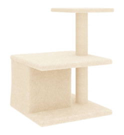 Arbre à chat avec griffoirs en sisal crème 48 cm