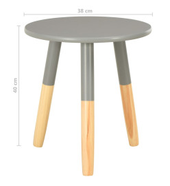 Tables d'appoint 2 pcs Gris Pin massif