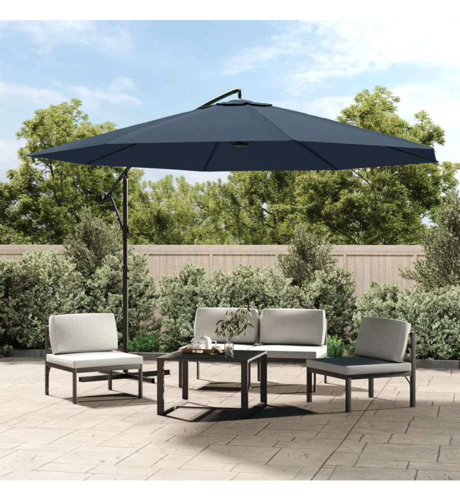 Parasol cantilever 3,5 m bleu