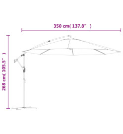 Parasol cantilever 3,5 m bleu