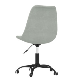 Chaise pivotante de salle à manger Gris clair Tissu