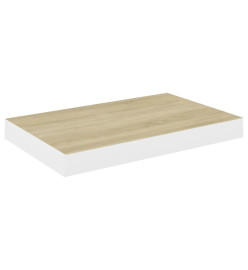 Étagères flottantes 2 pcs Chêne et blanc 40x23x3,8 cm MDF