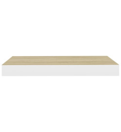 Étagères flottantes 2 pcs Chêne et blanc 40x23x3,8 cm MDF