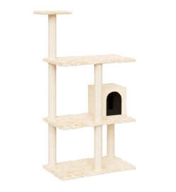 Arbre à chat avec griffoirs en sisal Crème 119 cm