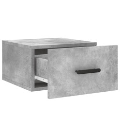 Tables de chevet murales 2 pcs gris béton 35x35x20 cm