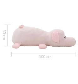 cochon en peluche rose