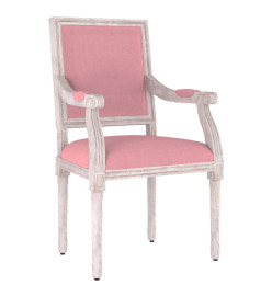 Fauteuil rose 54x59x99 cm velours