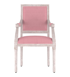 Fauteuil rose 54x59x99 cm velours