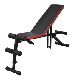 Banc d'entraînement réglable avec jeu d'haltères 30,5 kg