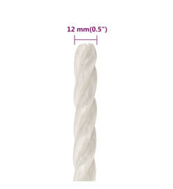 Corde de travail Blanc 12 mm 250 m polypropylène