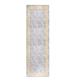 Tapis lavable antidérapant 80x300 cm Gris