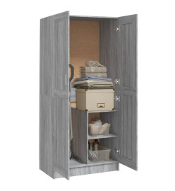 Garde-robe Sonoma gris 82,5x51,5x180 cm Bois d'ingénierie