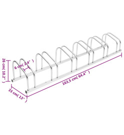 Porte-vélos pour 6 vélos acier galvanisé