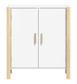 Buffet Blanc 62x38x70 cm Bois d'ingénierie