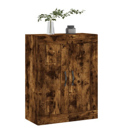 Armoire murale chêne fumé 69,5x34x90 cm bois d'ingénierie