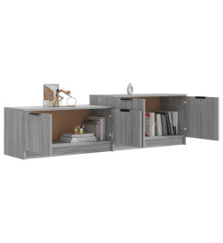 Meuble TV Sonoma gris 158,5x36x45 cm Bois d'ingénierie