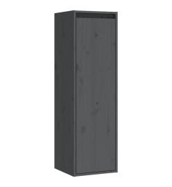 Armoire murale Gris 30x30x100 cm Bois de pin massif