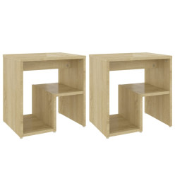 Tables de chevet 2 pcs Chêne sonoma 40x30x40 cm Aggloméré