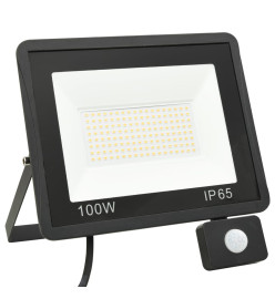 Projecteur à LED avec capteur 100 W Blanc chaud