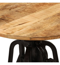 Table d'appoint 60x(42-62) cm Bois massif de manguier et fonte