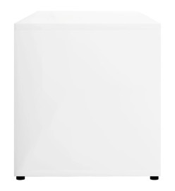 Meuble TV Blanc brillant 80x34x36 cm Aggloméré