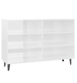 Buffet Blanc brillant 103,5x35x70 cm Aggloméré