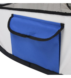 Parc pliable pour chien avec sac de transport Bleu 110x110x58cm