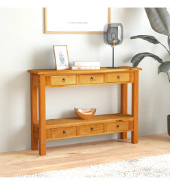 Table console avec tiroirs 110x30x75 cm Bois d'acajou massif