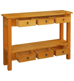 Table console avec tiroirs 110x30x75 cm Bois d'acajou massif