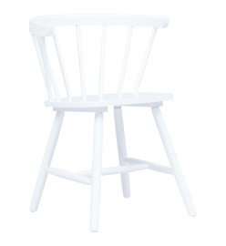 Chaises à manger lot de 4 blanc bois d'hévéa massif