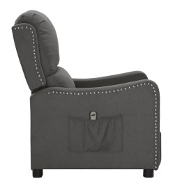 Fauteuil inclinable électrique Gris foncé Tissu