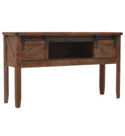 Table console Bois massif de sapin 131 x 35,5  x 75 cm Marron