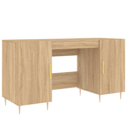 Bureau chêne sonoma 140x50x75 cm bois d'ingénierie