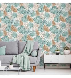 DUTCH WALLCOVERINGS Papier peint Feuilles de monstera Vert