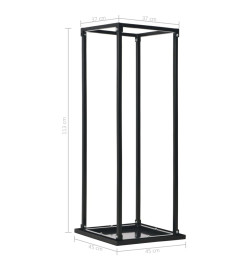 Portant de bois de chauffage avec base Noir 37x37x113 cm Acier