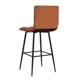 Tabourets de bar lot de 2 marron clair similicuir