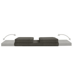 Chaise pliable de sol Gris foncé Tissu