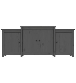 Buffet Gris 164x37x68 cm Bois massif de pin