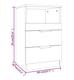 Tables de chevet 2 pcs Sonoma gris Bois d'ingénierie