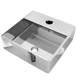 Lavabo avec trou pour robinet 38x30x11,5 cm Céramique Argenté