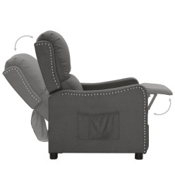 Fauteuil inclinable Gris foncé Tissu