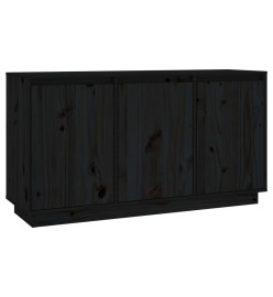 Buffet Noir 111x34x60 cm Bois massif de pin