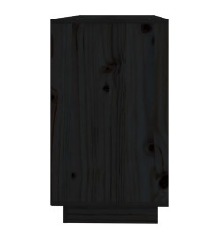 Buffet Noir 111x34x60 cm Bois massif de pin