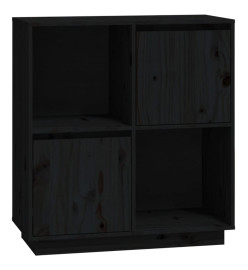 Buffet Noir 74x35x80 cm Bois massif de pin