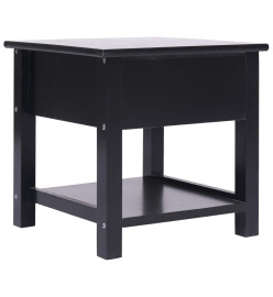 Table d'appoint Noir 40x40x40 cm Bois de Paulownia