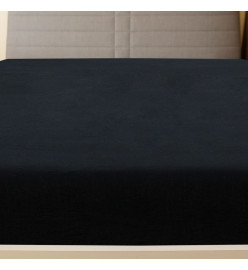 Draps-housses Jersey 2 pcs Noir 100x200 cm Coton