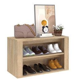 Étagère à chaussures Chêne sonoma 75x35x45 cm Bois d'ingénierie