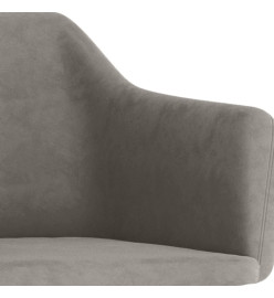 Chaise pivotante de salle à manger Gris clair Velours